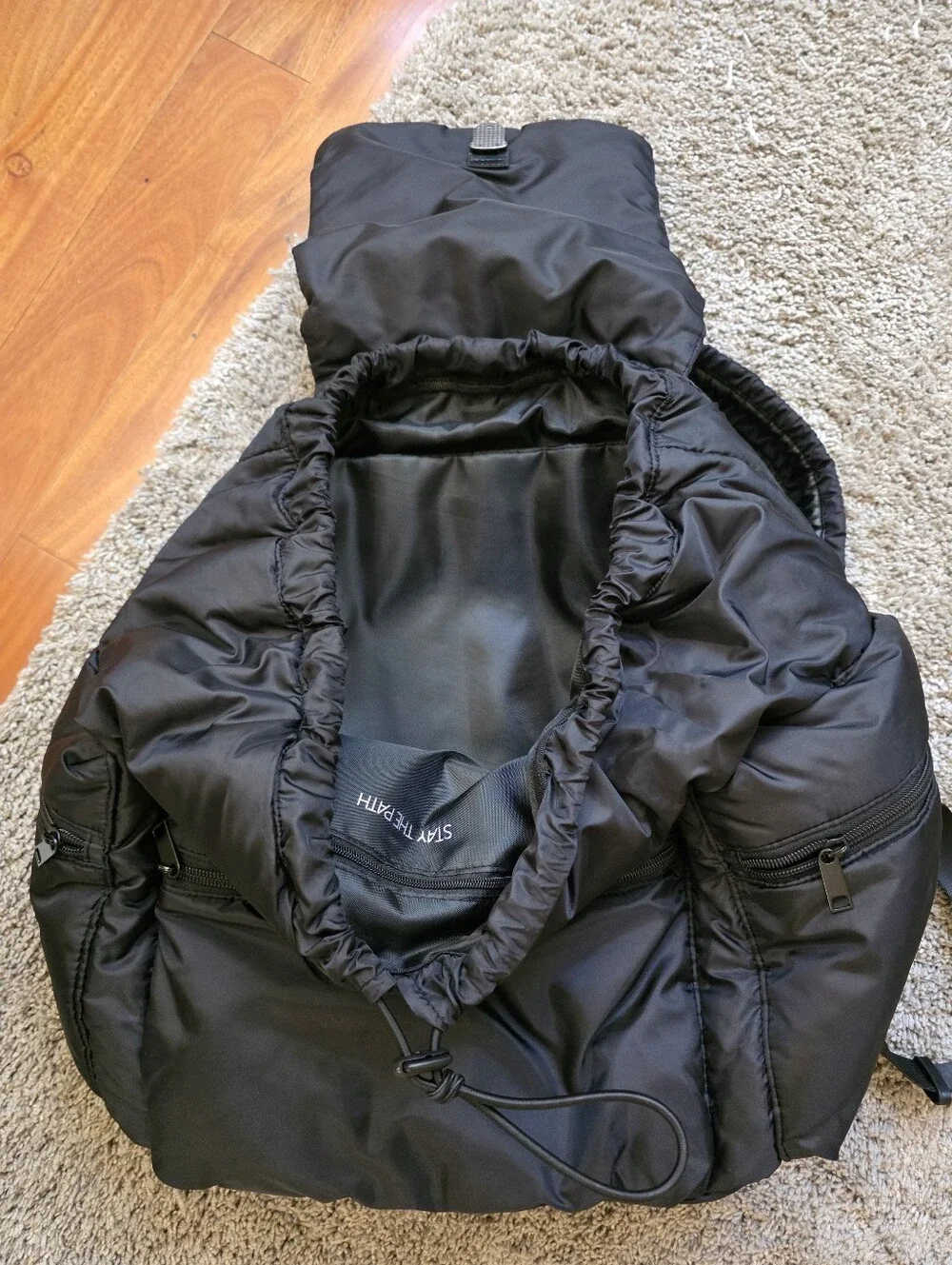 Calia Black Puffer Backpack - Lightweight Everyday Bag